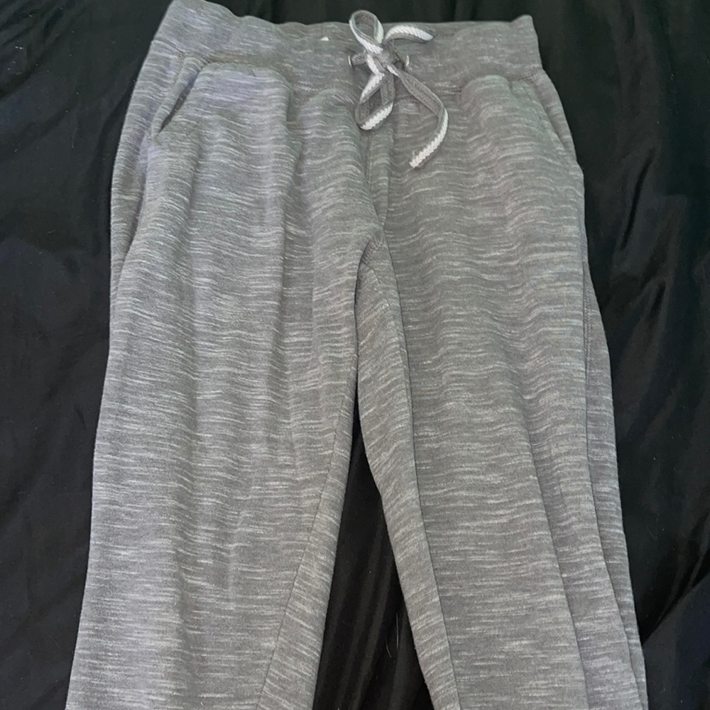 Sweatpants are from reflex gray and white